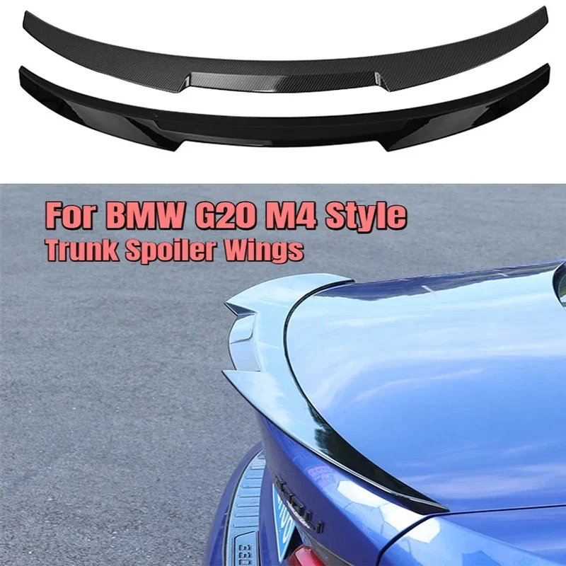 

For BMW G20 M4 Style rear trunk Tail Wing 3 Series 320i 320d 330i 330d M340i Spoiler Wings Bodykits Tuning 2019-2023