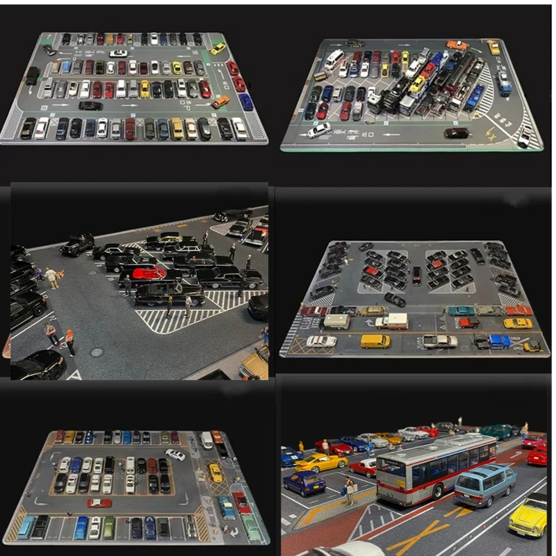 

1:64 Scale Car Streets in World Cities Road Scene Accessory Parking Lot Mat For Diecast Vehicle Display Mouse Pad Toys Gifts Fan