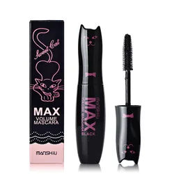 Cute Black Mascara Max Volume Curling Mascara Waterproof Thick Lengthening Lash Extention Eyelashes Makeup 4D Fiber Lash Mascara