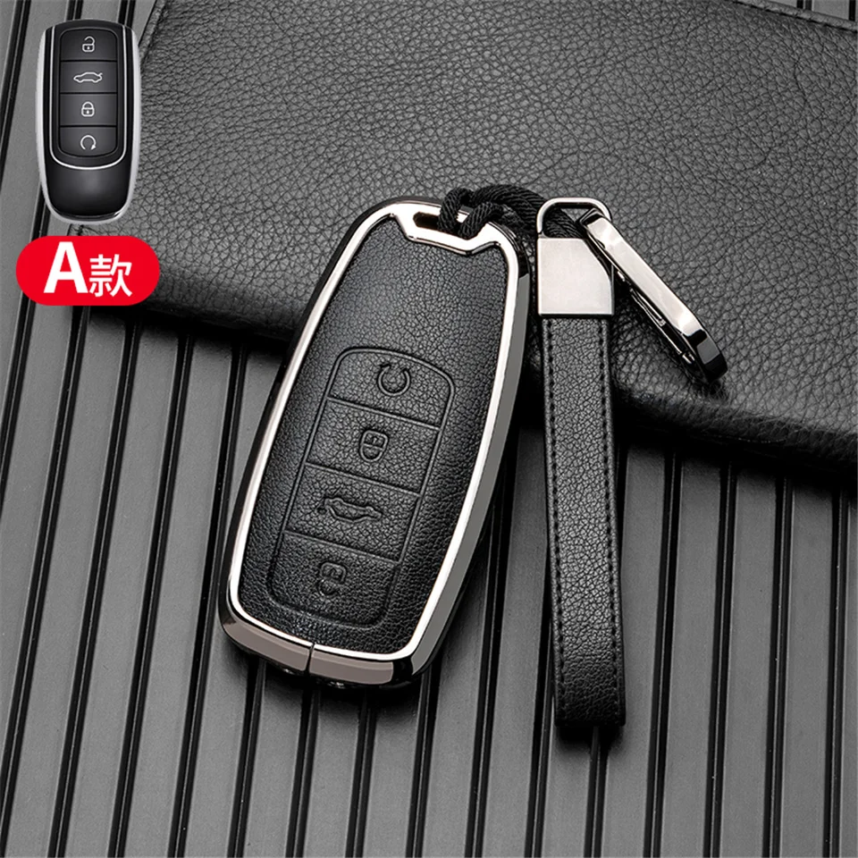 

Zinc Alloy Car Key Cover Case Key Bag Shell Holder Protector For Chery Tiggo 8 New 5 plus 7pro Keychain Auto Styling Accessories