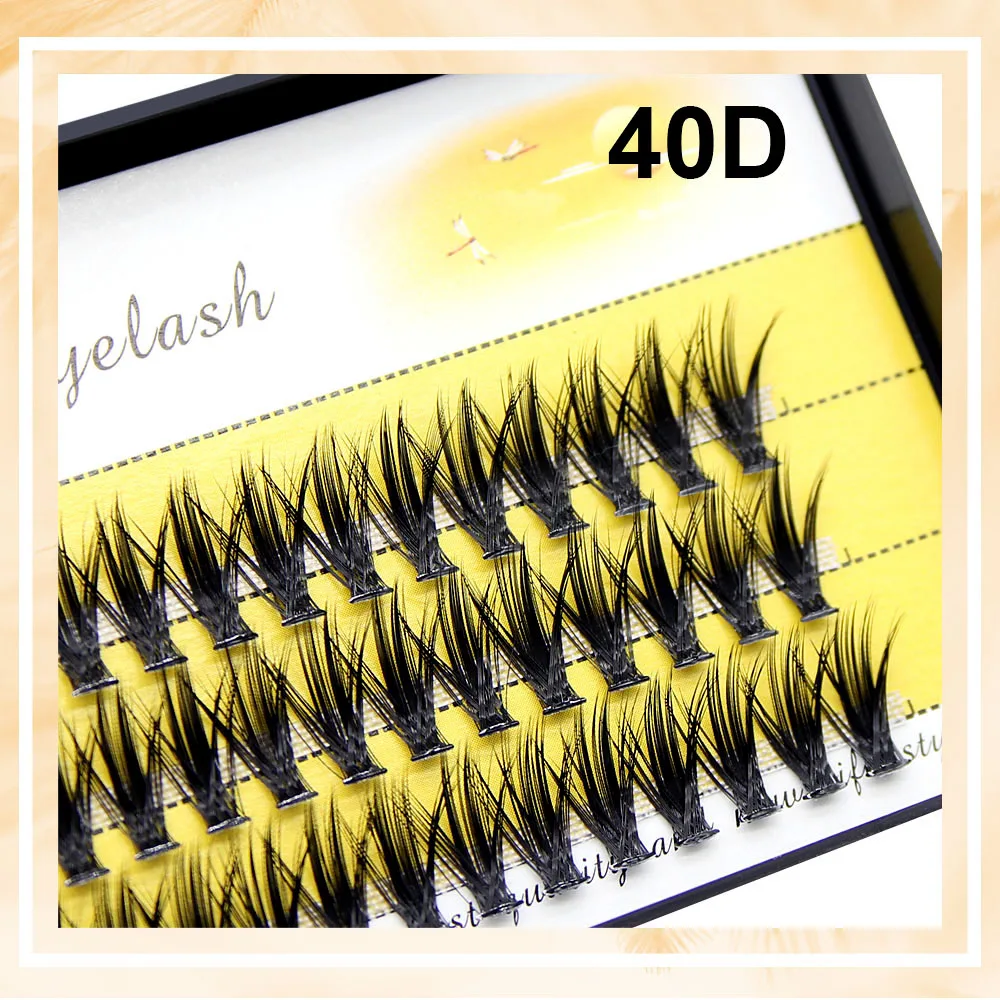 Wholesale Silk 20D/30D/40D Eyelashes Extensions Professional Cluster False Lashes Makeup Cilios Russian Volume 3D Fluffy Eyelash