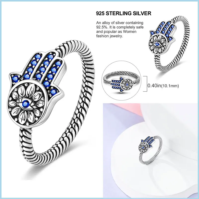 Women's 925 Sterling Silver Luxury Stackable Ring, Wedding Gift