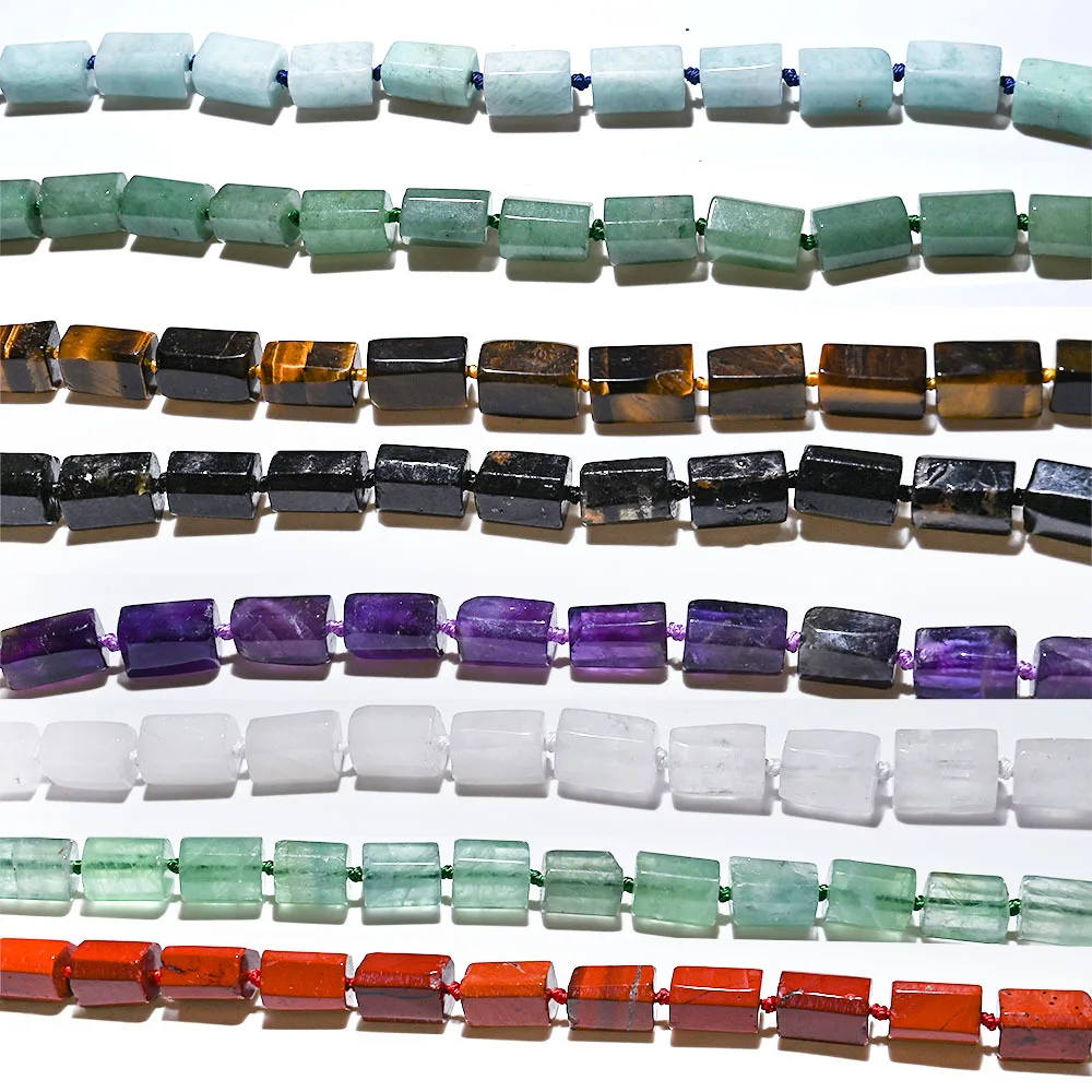 

Натуральный кристалл цилиндрического сечения свободные бусины 10*14 мм цилиндрические бусины Тяньхе камень аметист полированный DIY