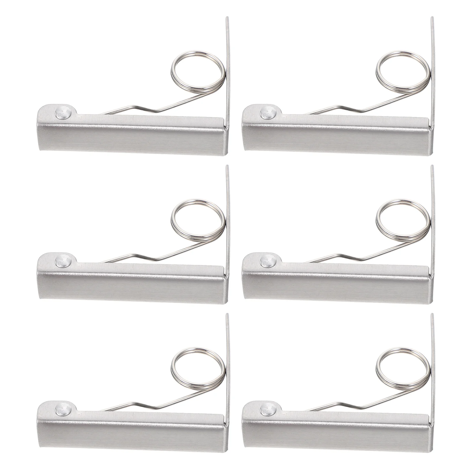 

6pcs Tablecloth Clips Set Stainless Steel Elastic Camping Accessories Picnic Table Cover Clamps Silver