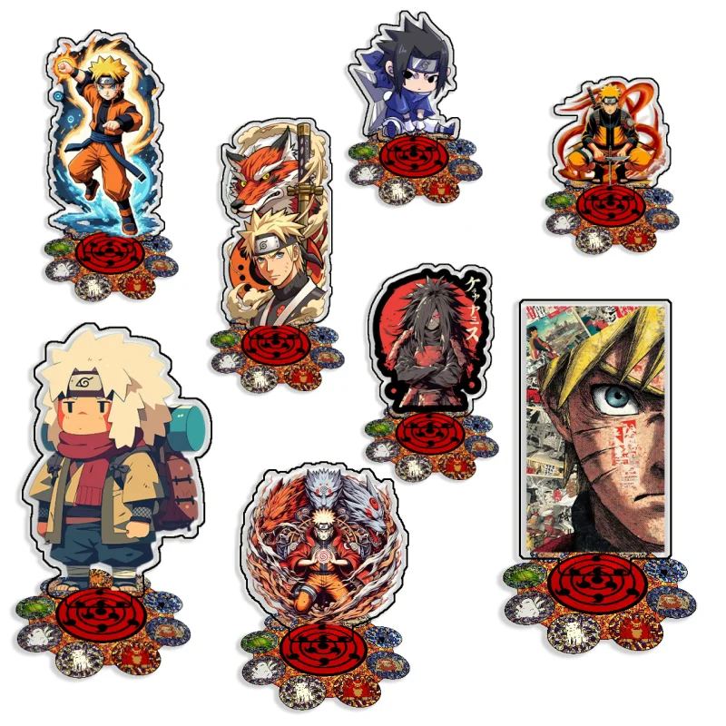 Figura Decorativa de Acrílico de Naruto Uzumaki y Naruto Uchiha Madara, Hecha a Mano, para Escritorio, Anime, Juego, Regalo para Fans, 15 cm