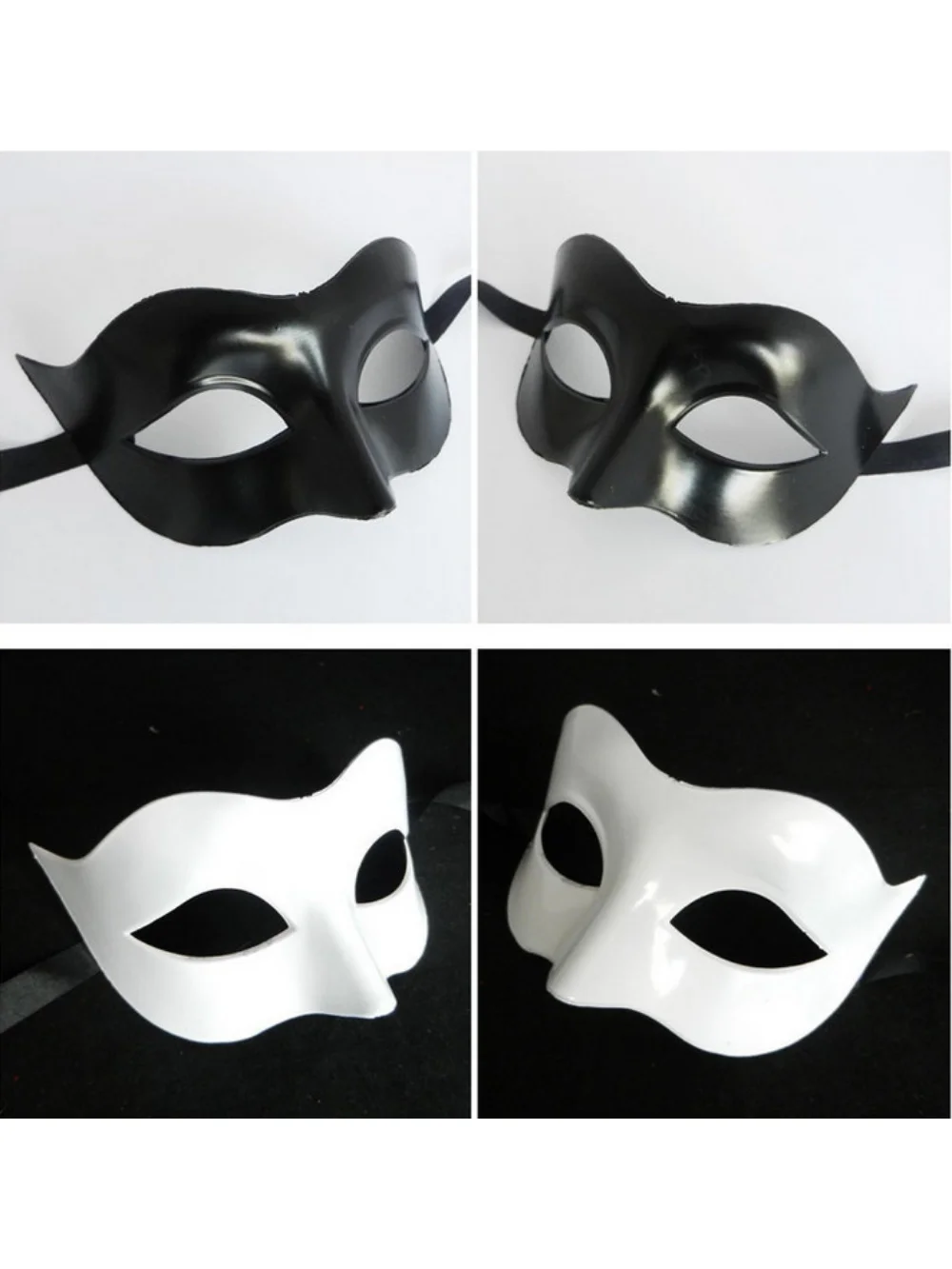 Accessoires de mariage Halloween masque de renard Sexy noir blanc demi-masque spectacles de danse dame adulte mascarade Festival de noël