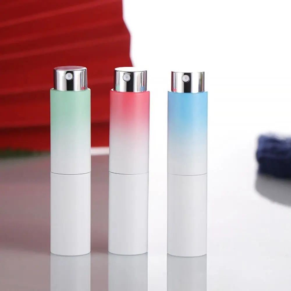 

1pc 8ml ABS Gradient Blue Pink Twist Aluminium Perfume Atomiser Refill Bottle Travel Mini Perfume Dispenser