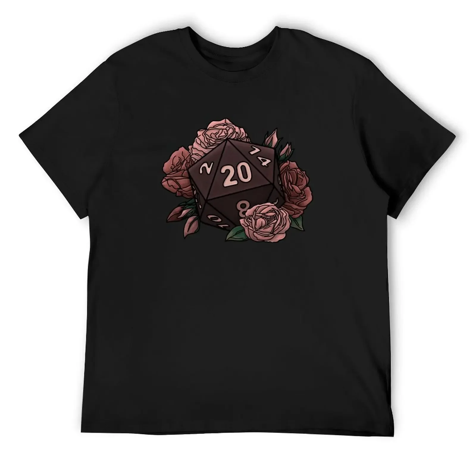 Rose D20 - Pink Variant - Tabletop Gaming Dice T-Shirt for a boy plus size clothes plus size tops outfits for men