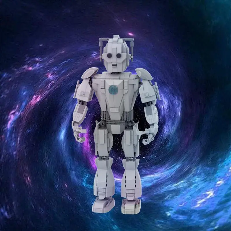 MOC TV character Cyberman Model Building Blocks High-Tech Virtual Biological Robot Assembled Brick Toy Children's Gift Ornament