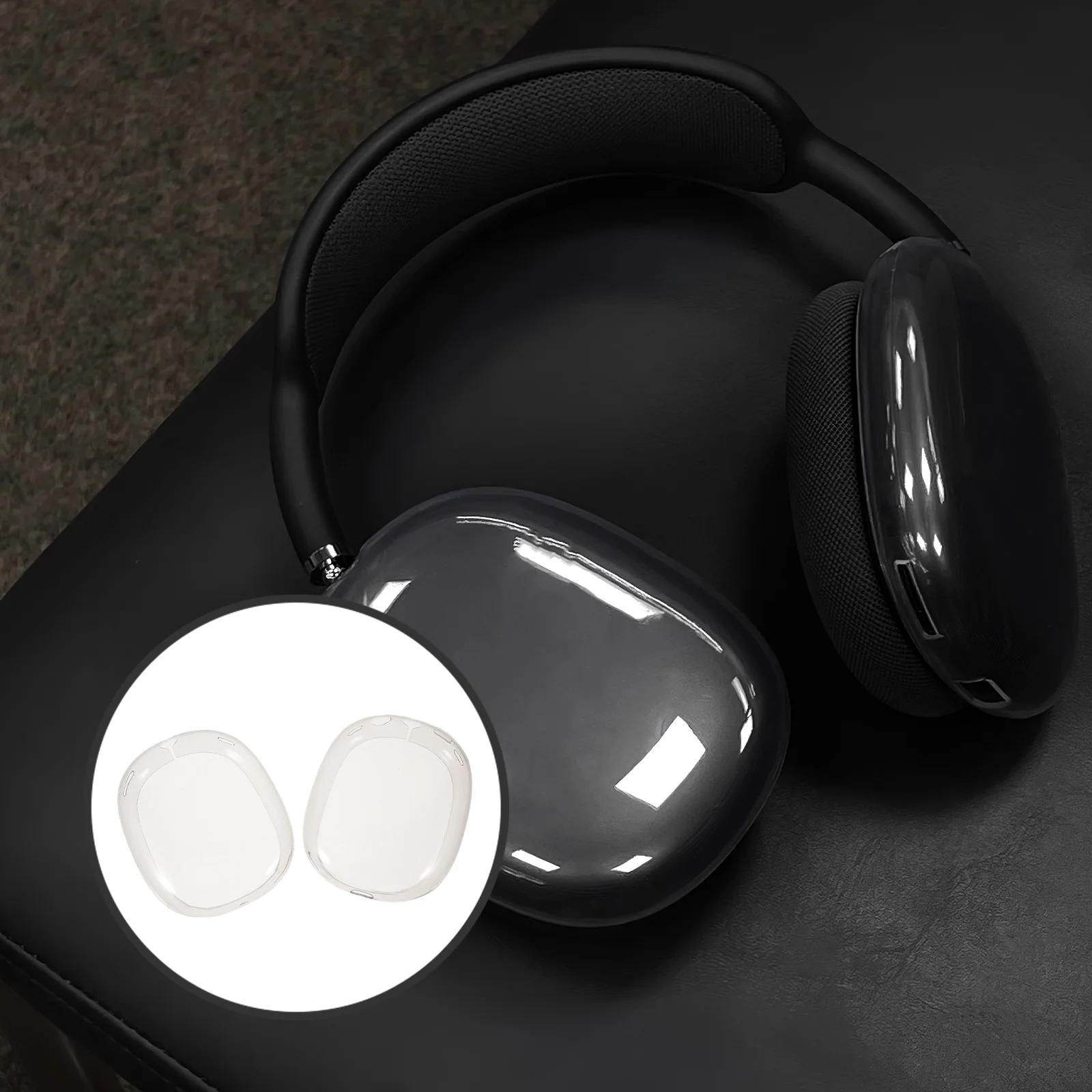 

1 Pair Tpu Headphone Cover For Wireless Earphone Shell Sweat-Resistant Ear Pad Protector Detachable Comfortable