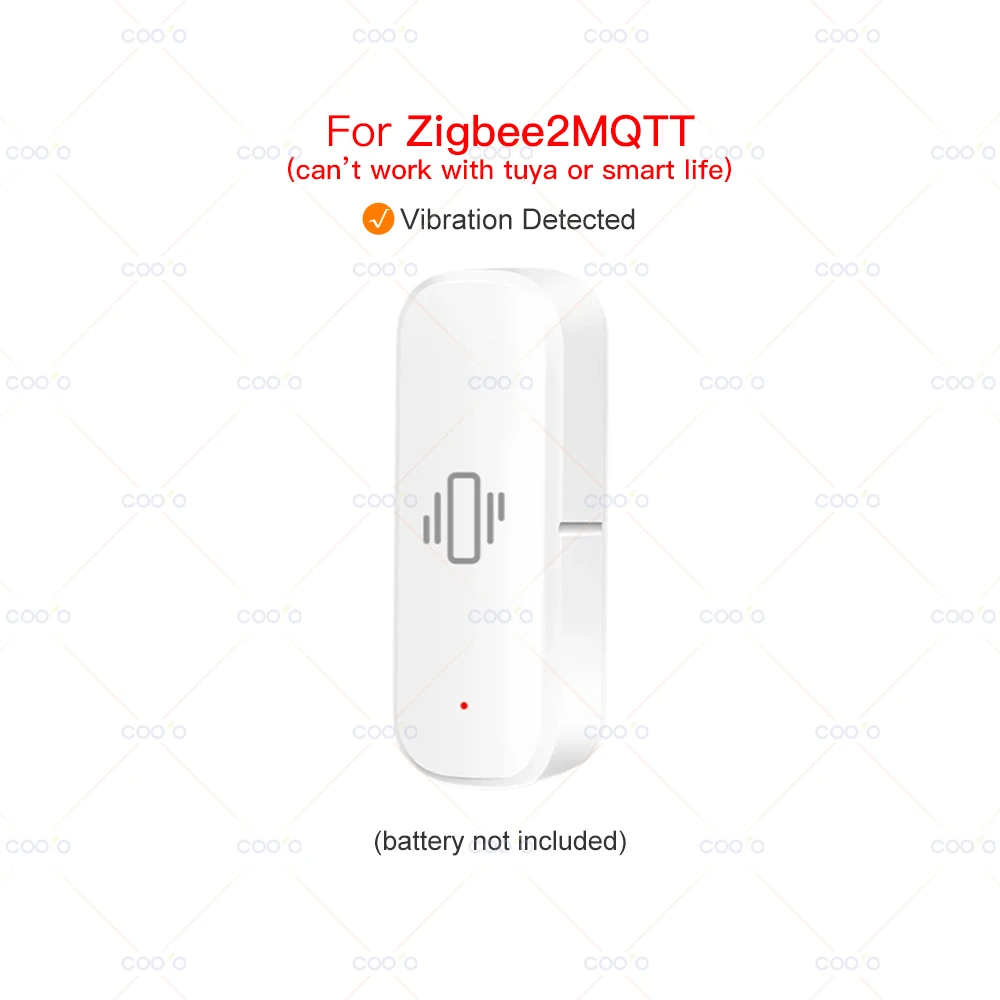 ZigBee 3.0 Vibrationssensor Echtzeit-Tür- und Fenster-Neigungsalarm Home Security Protection funktioniert mit Home Assistant Zigbee2MQTT