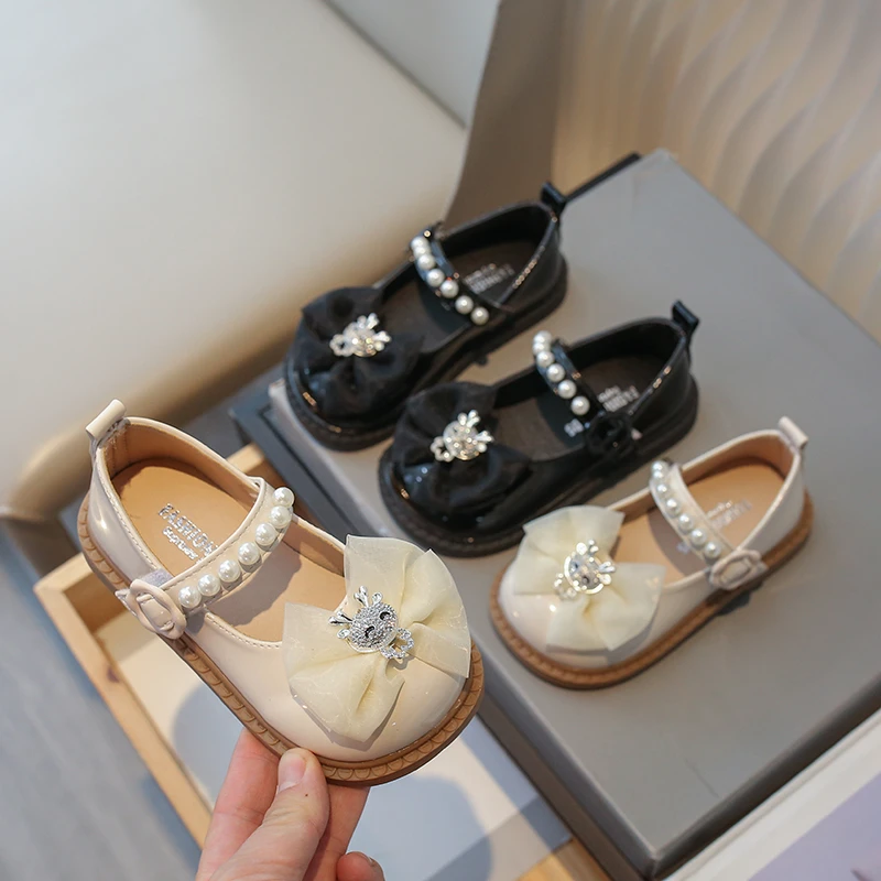 

2025 Summer New Arrival Children Fashion Footwear Sweet Princess Style Baby Girl Shoes with Bowknot Soft Bottom Single Shoes