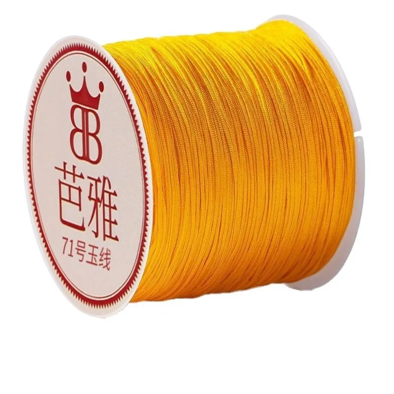 100M 0.4mm Nylon Macrame Chinese Knotting Rattail Braided Satin Cord Thread String for Beading Jewelry Making