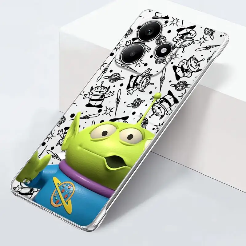 phone case for Redmi note 14 pro plus cases 13 5g 12Pro 13pro 10 12 borderless cooling clear funda Three Eyed Monster Alien Rex