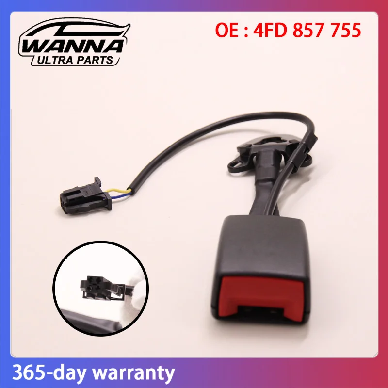 

OE 4FD857755 Car Safety Buckle Lock Plug Connector Seat Belt Socket for Audi A6 C6 2006 2007 2008 2009 2010 2011 4FD 857 755