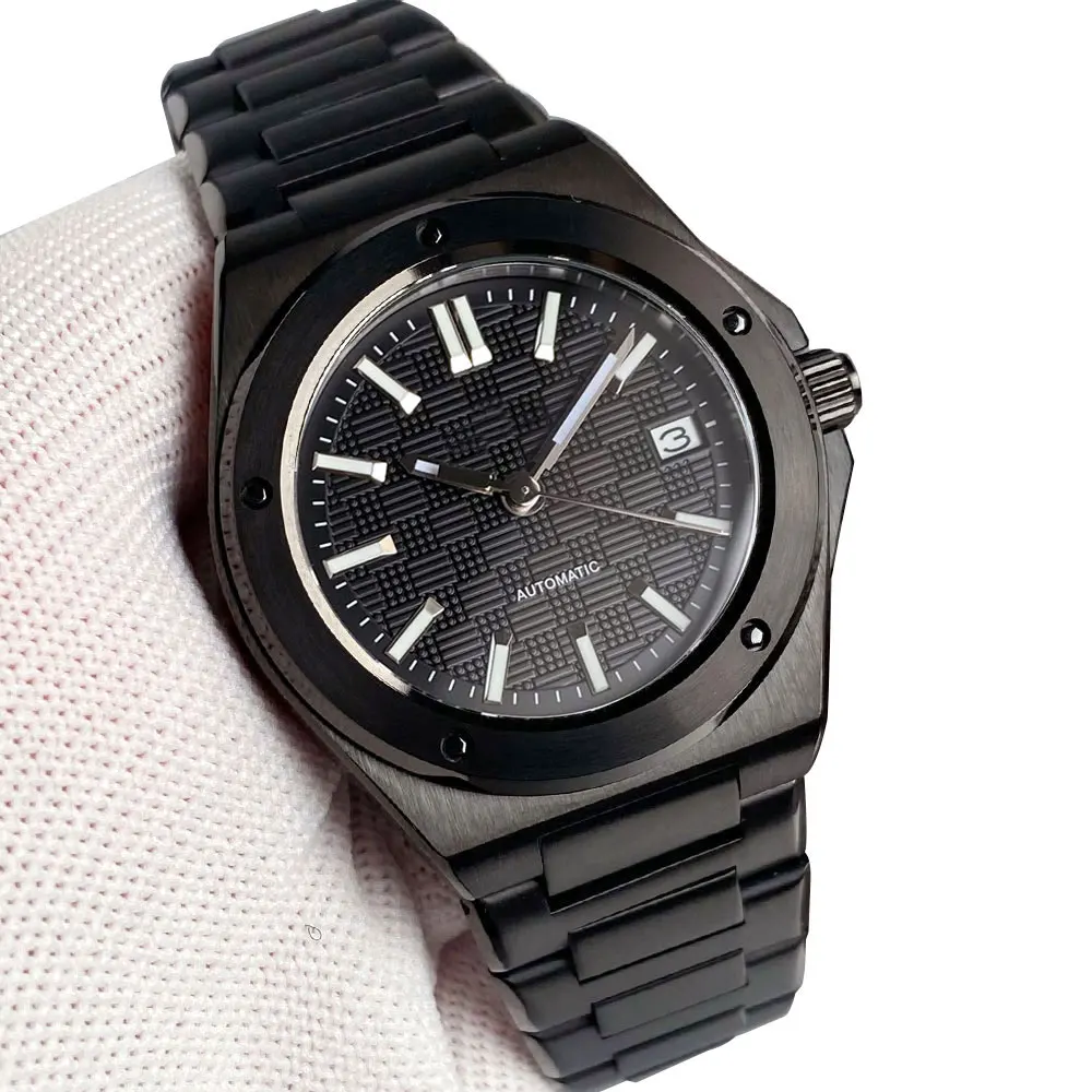 Tandorio Engineer Style Men's Mechanical Watch For Miyota 8215/Asia 2824 Sapphire Glass 10ATM Black PVD Automatic Men Watches