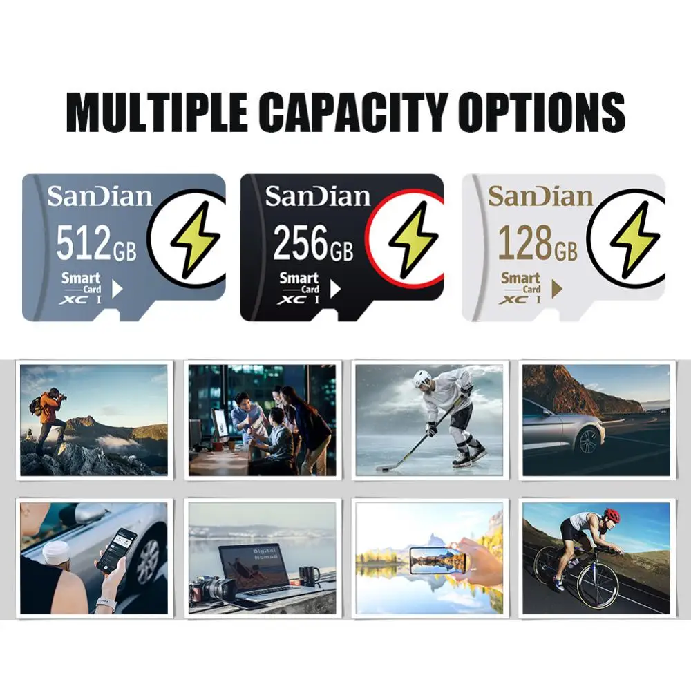 U3 A2 V30 Class10 Micro TF SD Card 128GB 64GB 256GB 512GB High Speed Memory Card SD Card With Adapter For Nintendo Switch