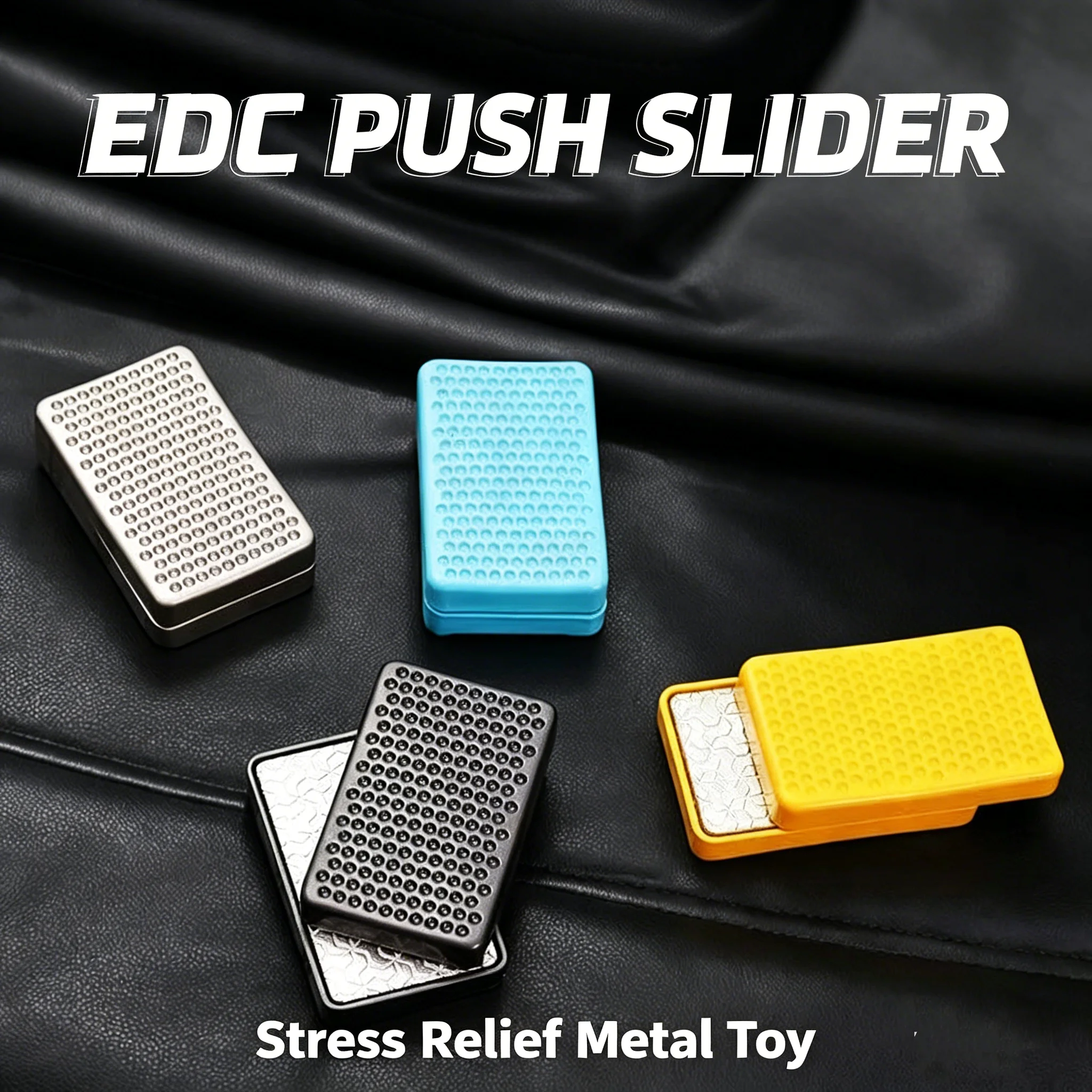 Wabenmuster EDC Push Slider Magnetisches Metall-Fidget-Spielzeug Stressabbau-Gadget für Erwachsene Büro-Schreibtisch-Spielzeug und Geschenk