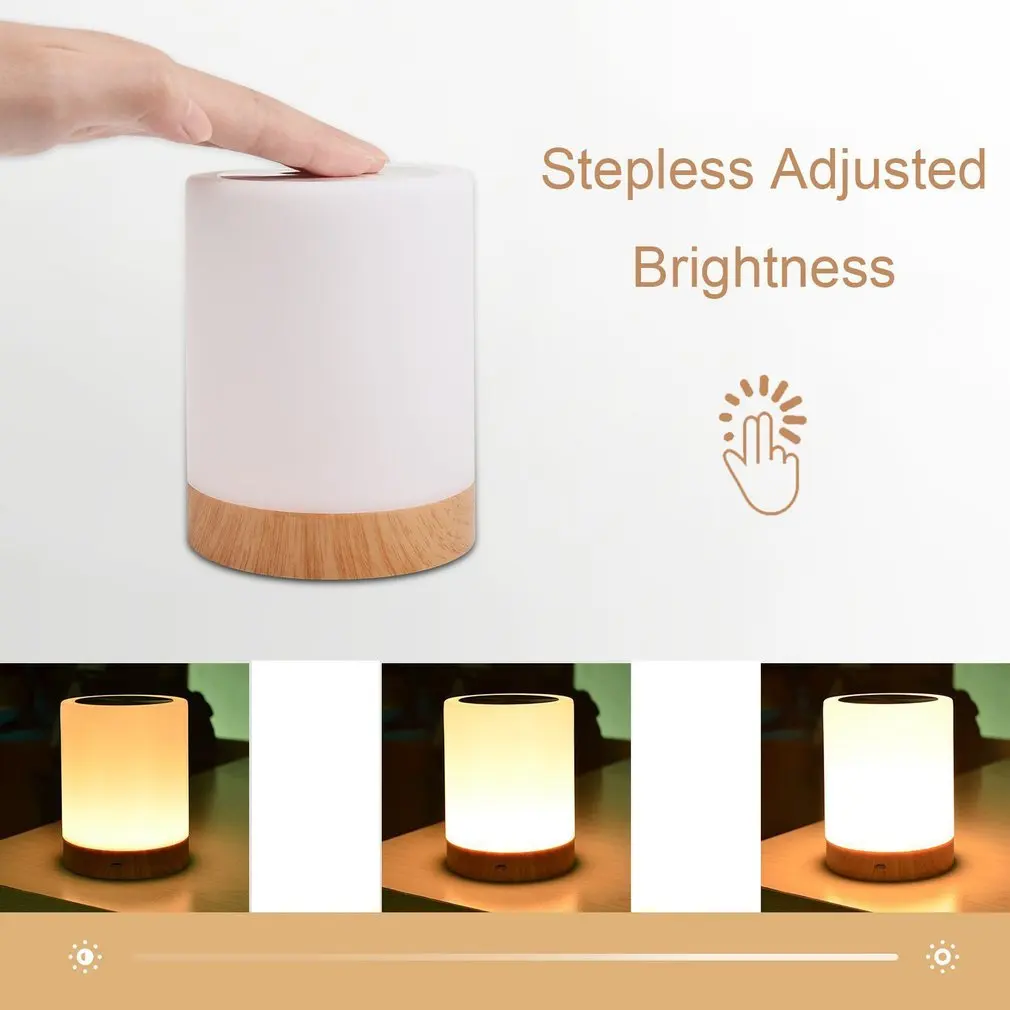Âm Trần Led Nhiều Màu Sắc Sáng Tạo Vân Gỗ Sạc Đèn Ngủ Đầu Giường Đèn Ánh Sáng Môi Trường Xung Quanh Cảm Ứng
