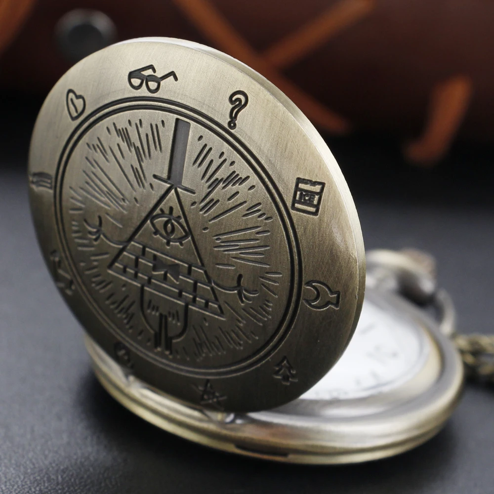 Strange Lighthouse Digital Display Quartz Pocket Watch Fashion Necklace Pendant Clock Men's and Women's Gifts