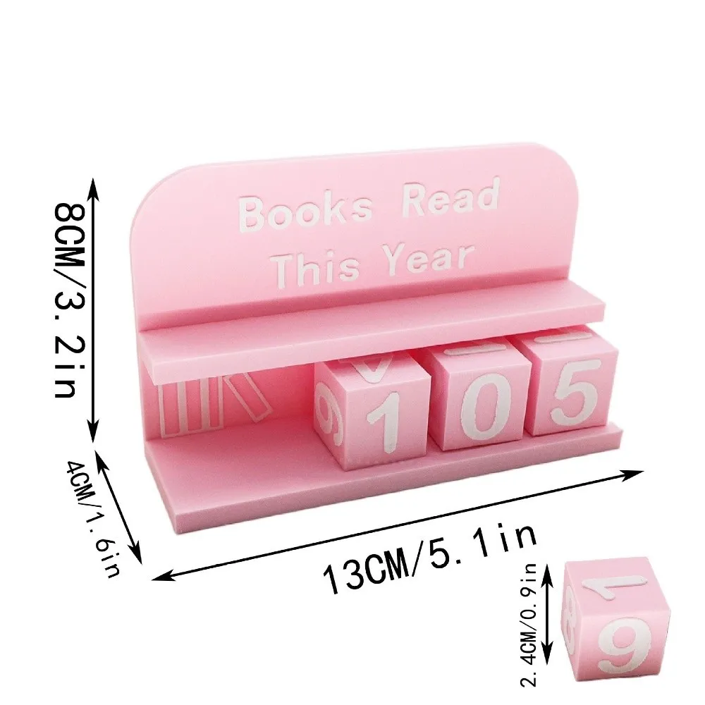 3D Printed Book Read Counter Plastic Wear Resist This Year Book Tracker Reading Goal Display Reading Log Office Display