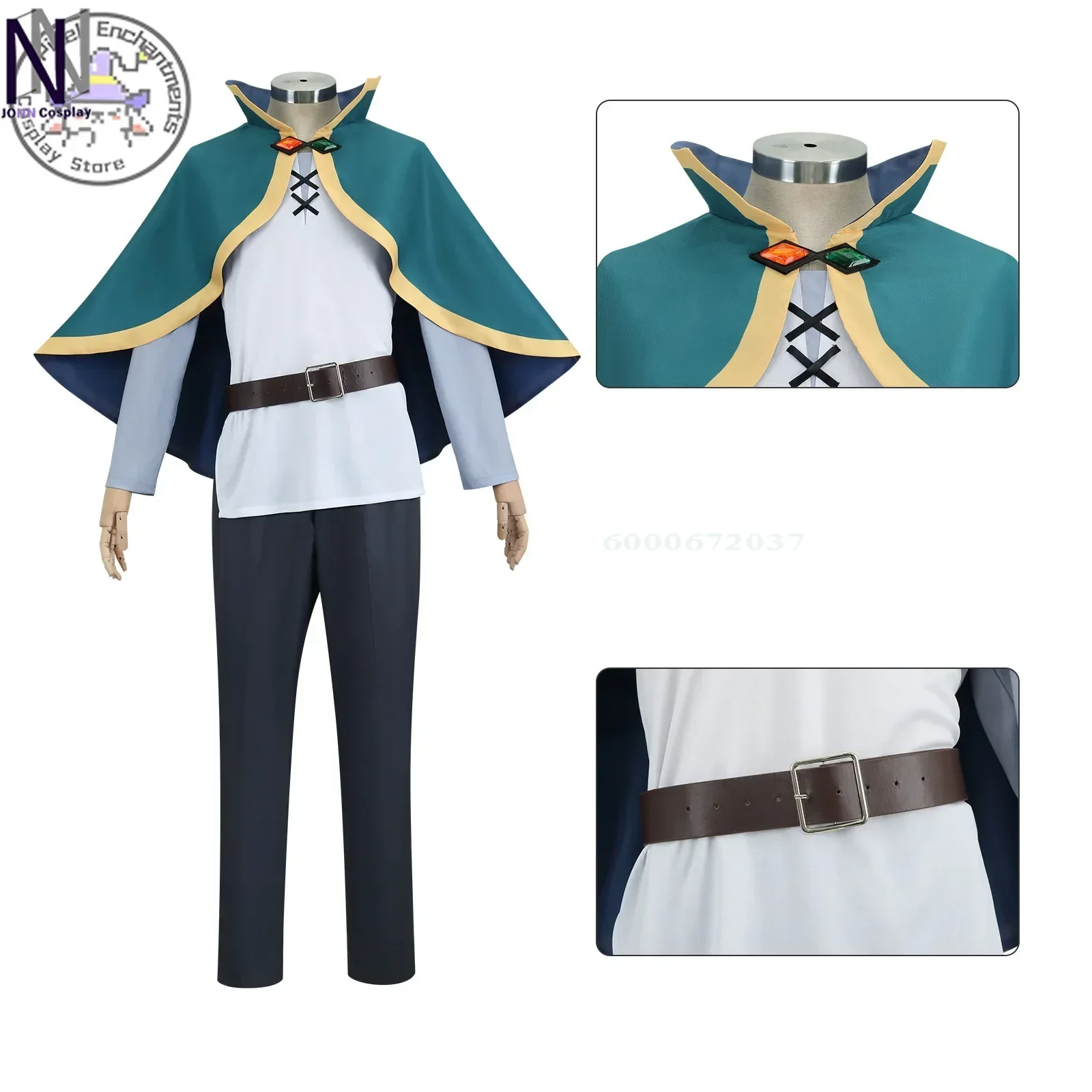 Anime KonoSuba: God's Blessing on This Wonderful World Satou Kazuma Cosplay Costume Men Cloak Halloween Carnival Role Play