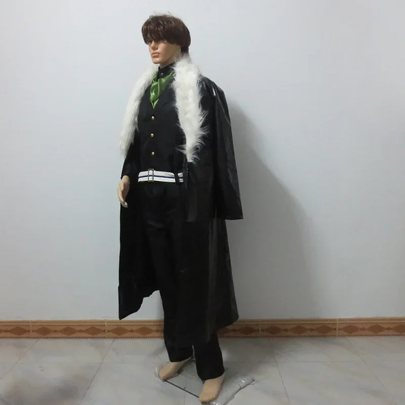 Sir Crocodile Cosplay Black Costume Top Pant Vest Shirt Custom Scarf Made Any Size