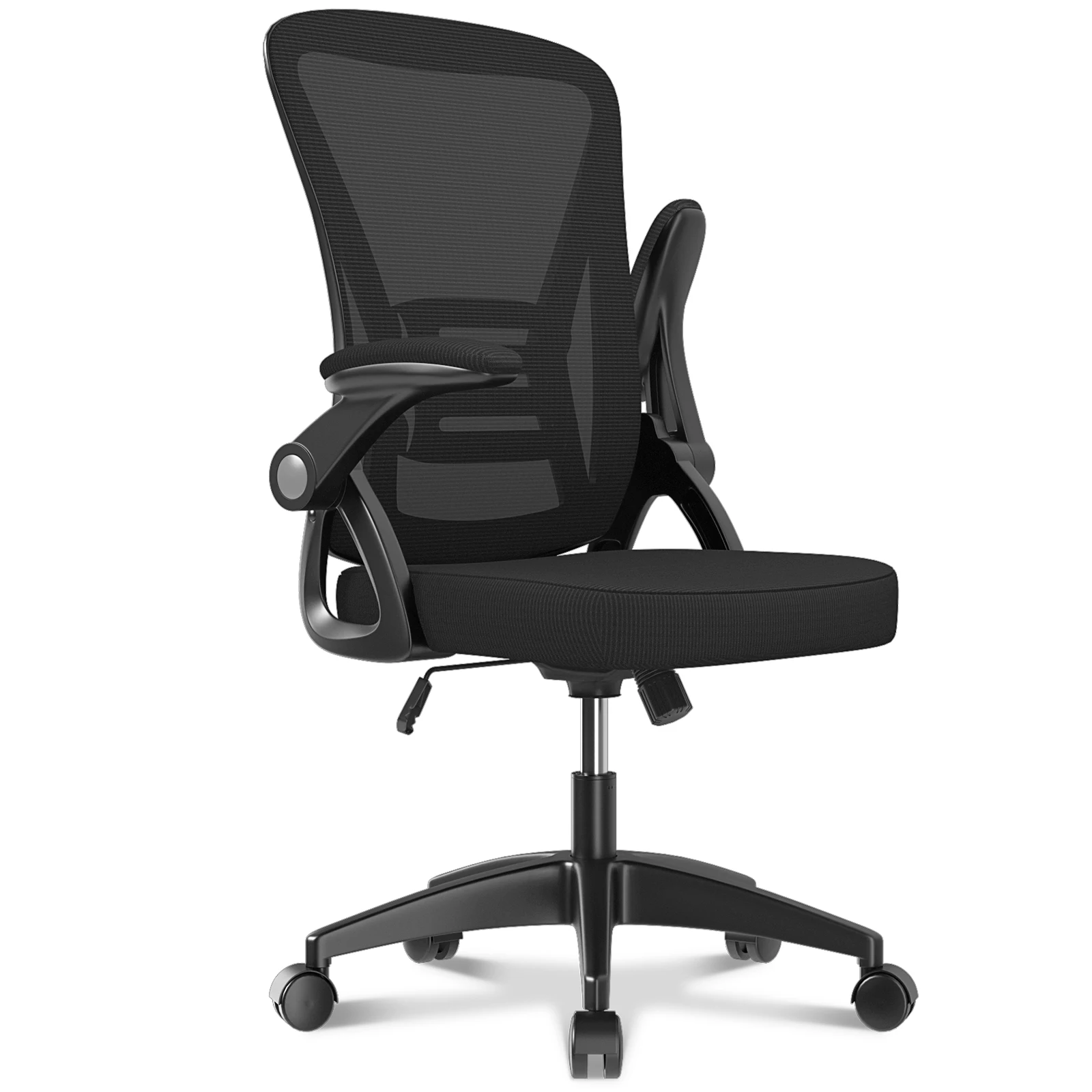 Sedia da ufficio ergonomica con sedile scorrevole 90 °   Sedia da ufficio per casa regolabile con bracciolo ribaltabile, supporto lombare regolabile in altezza