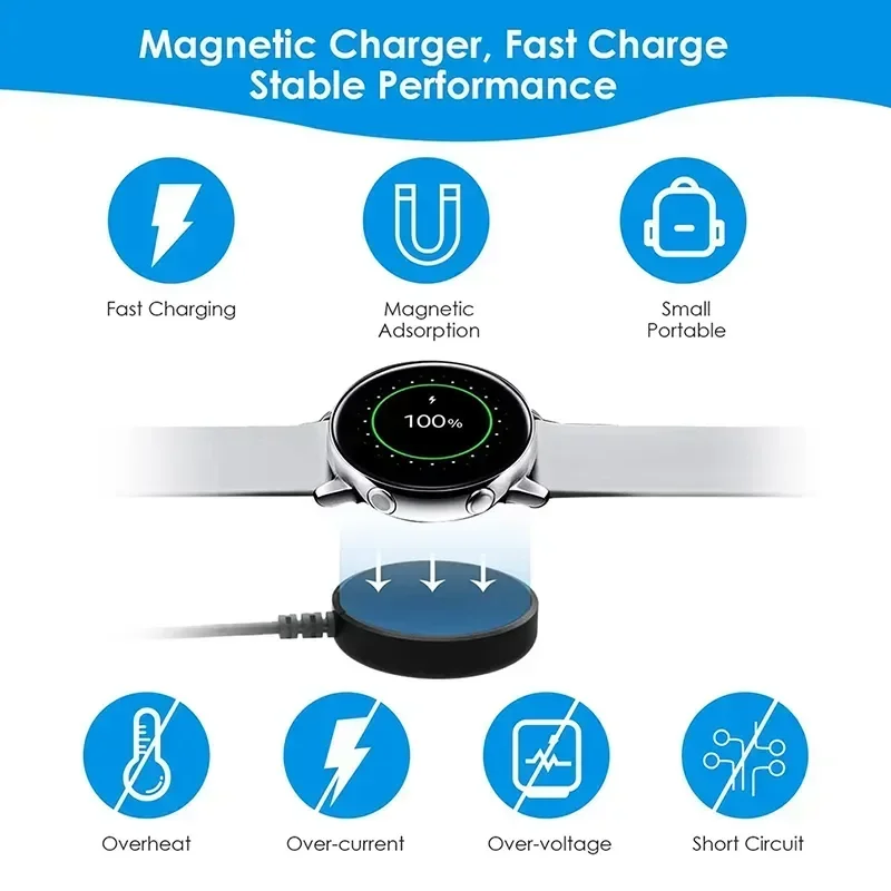Magnetic Watch Wireless Charger Portable USB Cable Fast Charging Dock Station For Samsung Galaxy Watch 8 7 6 5pro 5 4 3 Active 2 image 3