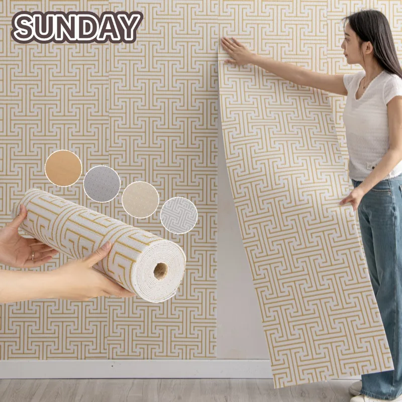 

Геометрические узоры, пенопластовые наклейки на стену, обои, современные толстые самоклеящиеся обои для гостиной, фон, украшение стены