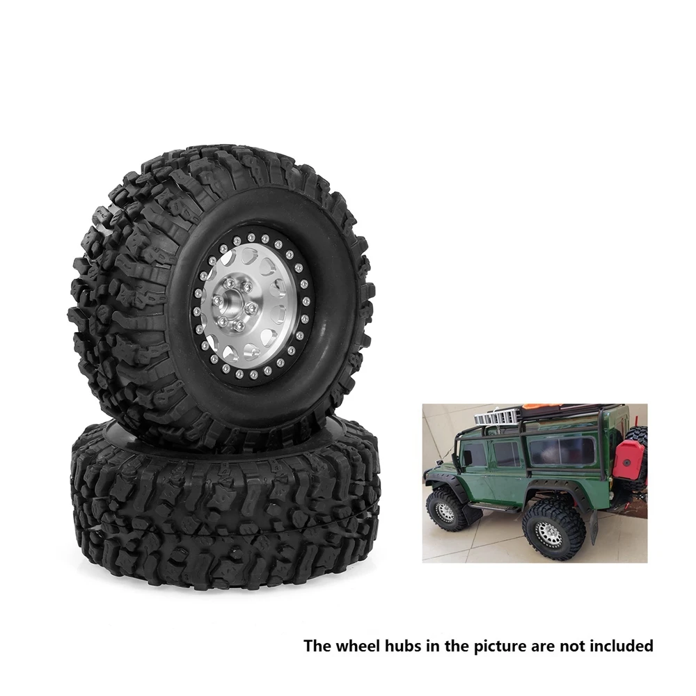 4PCS 120MM 1.9 Rubber Rocks Tyres Wheel Tires for 1/10 RC Rock Crawler Axial SCX10 90046 AXI03007 TRX4 D90