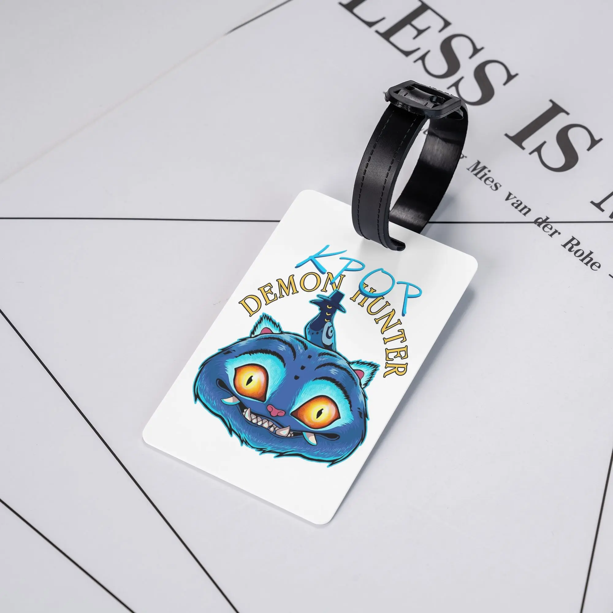 

Saja Boys Kpop Demon Hunters Luggage Tag Travel Accessories Portable Label Holder Baggage Tag ID Address Aircraft Luggage Tag
