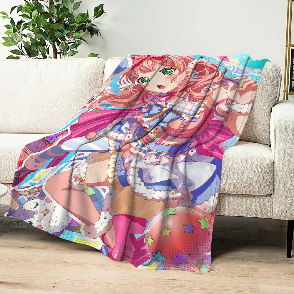 b-BanG Dream Girls Band Party Uehara himari Flannel warm soft plush blanket sofa living room hogar bedroom travel gift home