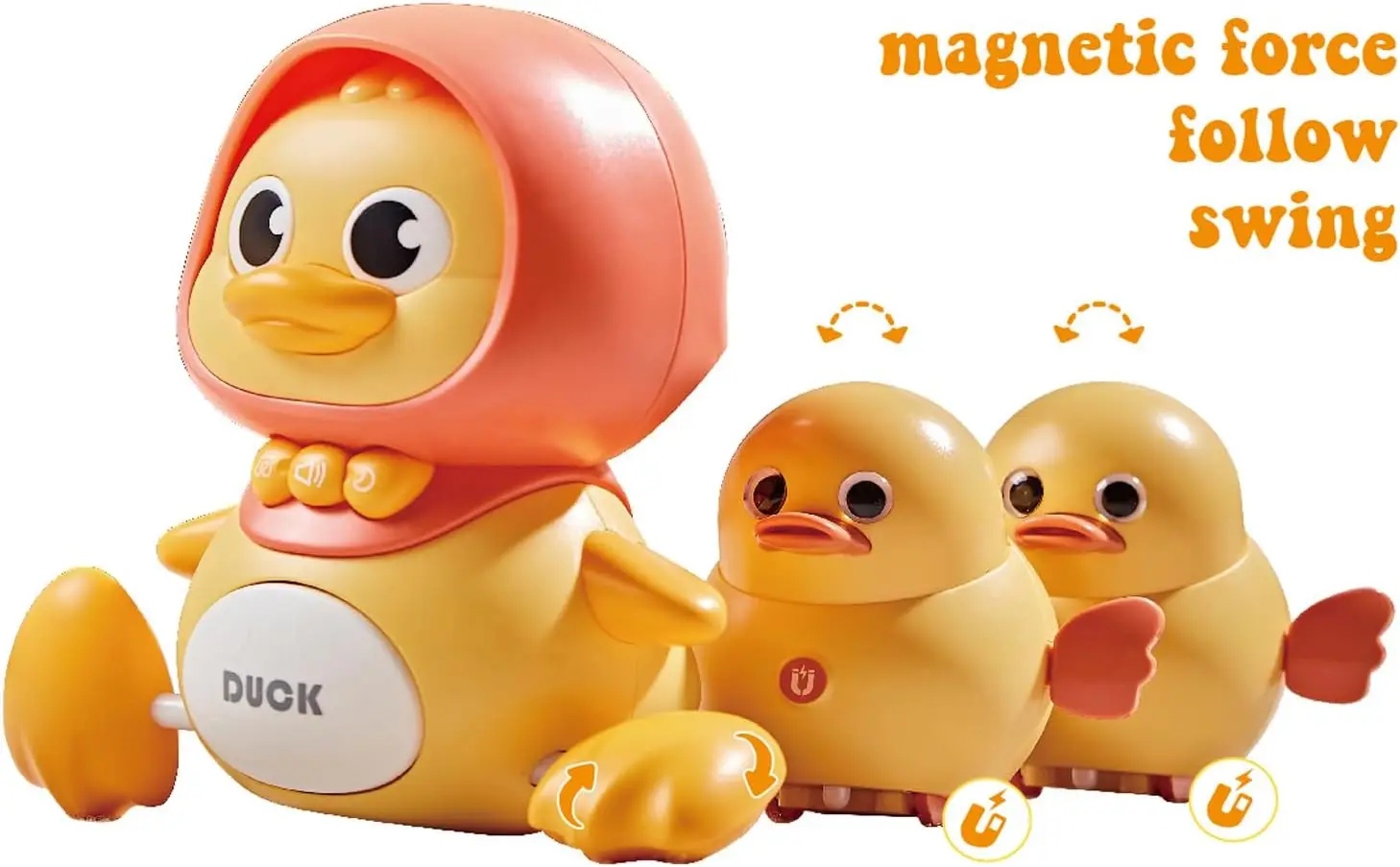 Baby Crawling Toys, Musical Ducks Toddler Toys, Early Education Kids Toys for Boys Girls Swing/Walking/Lights/Dancing Infant Tum