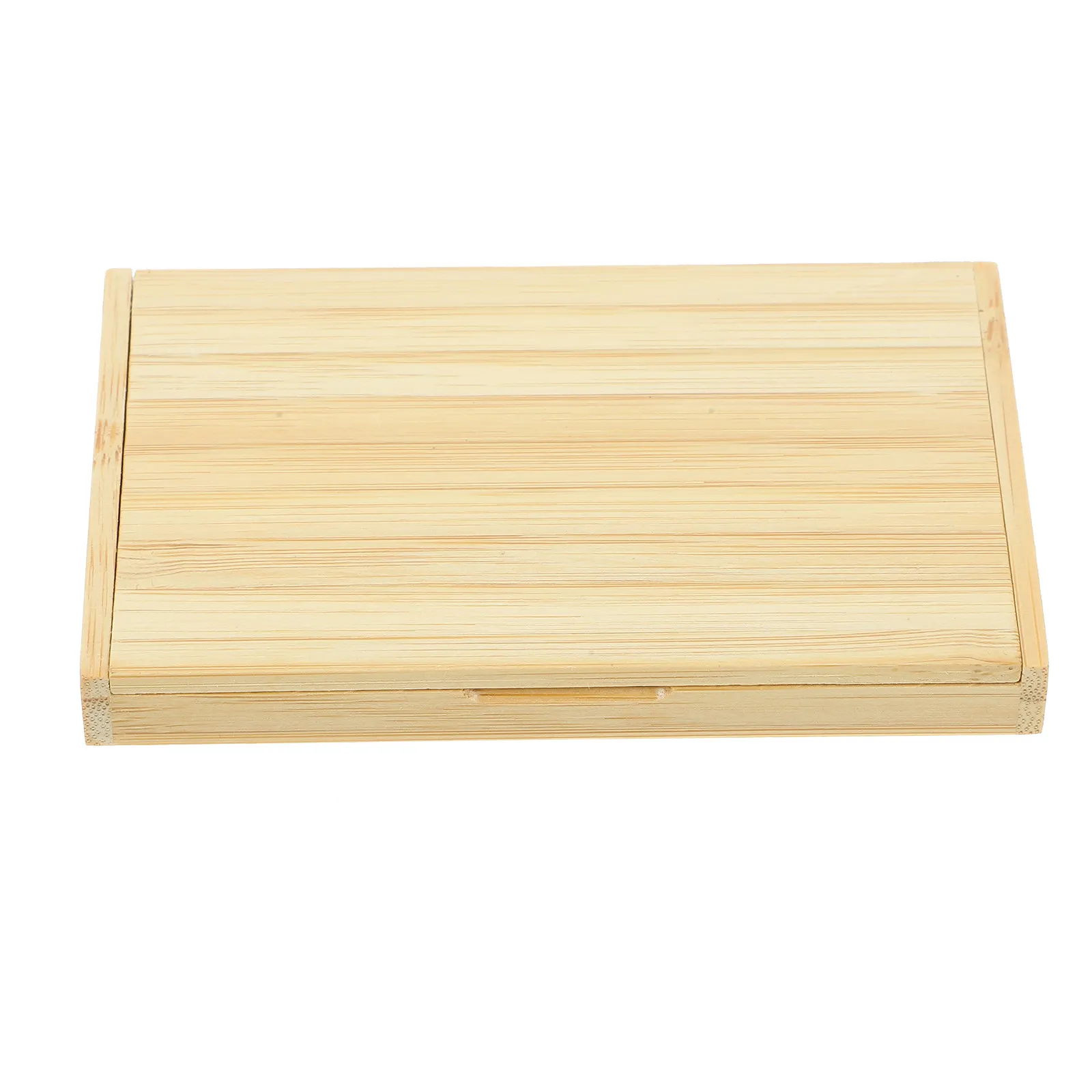 

Compact Card Case for Men Business Cards Holder with Smooth Edges Secure Lid Strong Material Desktop Cards Organizer Box Office