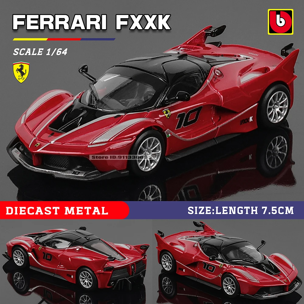 

Bburago 1:64 модель автомобиля из сплава Ferrari FXXK, статическая литая под давлением модель, детская рождественская игрушка в подарок для мальчика
