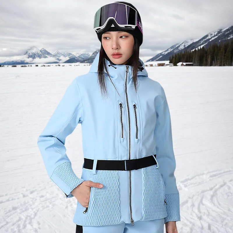 

2025 новые зимние ветрозащитные куртки для сноуборда с капюшоном на молнии, женские водонепроницаемые лыжные топы, теплый спортивный уличный снег, лыжное пальто для взрослых