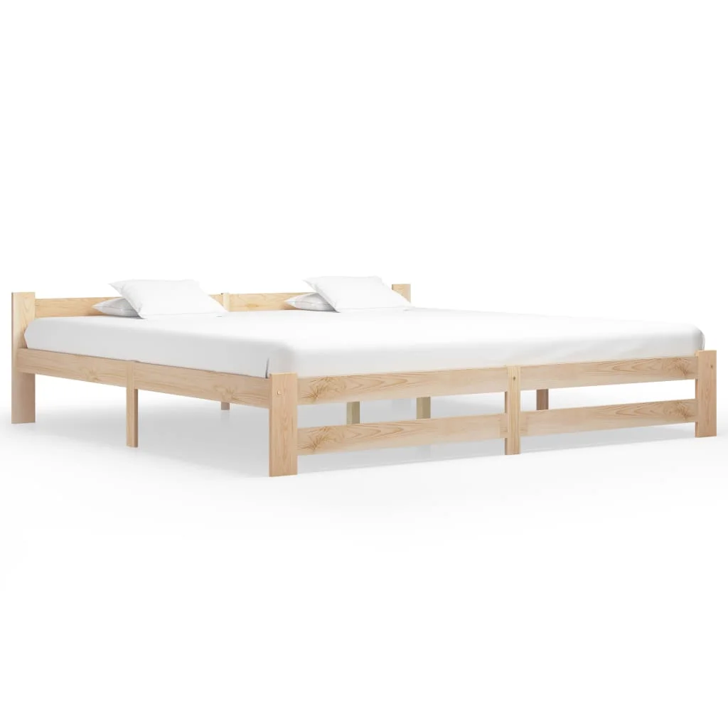 vidaXL Bed Frame without Mattress Solid Pine Wood 200x200 cm