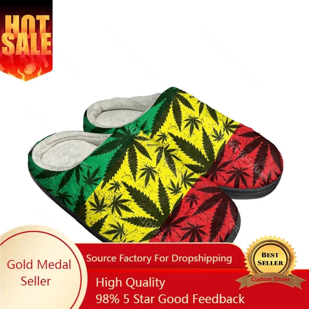 

Hot Cool Cartoon Weed Fashion Cotton Slippers Mens Womens Sandals Plush Casual Keep Warm Shoes Thermal Comfortable Slipper