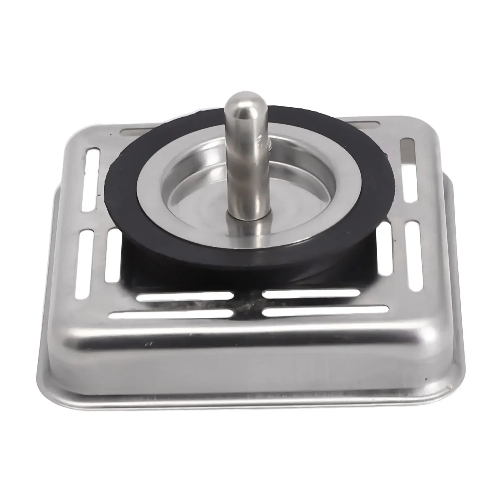 

Kitchen Sink Strainer Drainer Post Stopper Waste-Plug Stainless Steel Filter Basket Plug Square Kitchen Sink Strainer Stopper