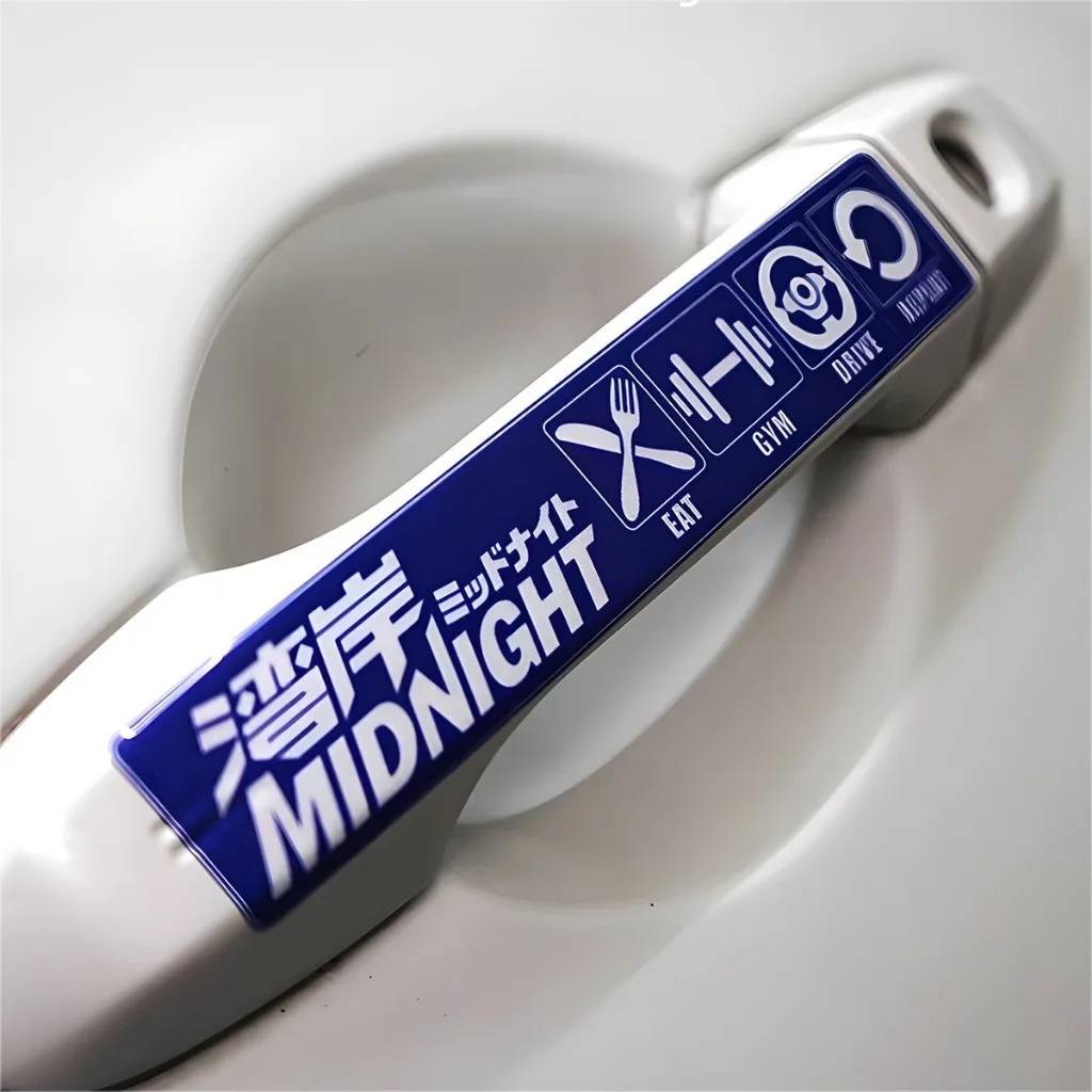JDM Car Stickers Midnight Play Motorcycle Attitude Reflective Triangle Window  Scooter Body  Windshield Fuel Tank Cover Decals