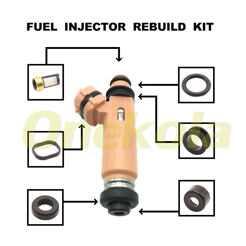 Fuel Injector Seal O-Ring Kit Seals Filters for 2004-2010 Toyota Highlander 3.3L V6 #23250-20030