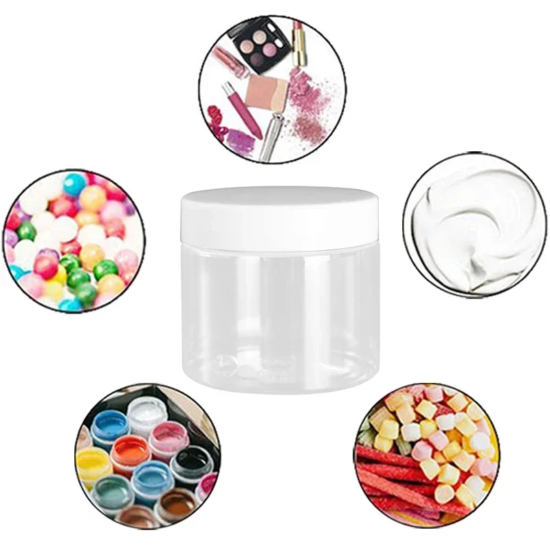 20Pcs/Lot 30/50/60/80/100/120/150/200ml Empty Storage Jar Cosmetic Facial Cream Containers Plastic Packing Jar For Candy Cookies