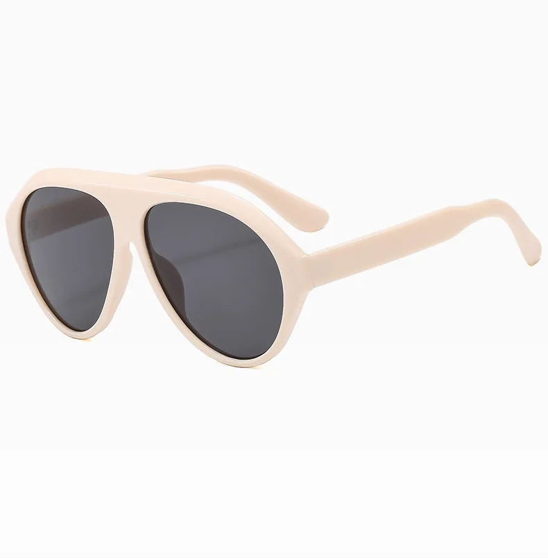 Piloten-Sonnenbrille mit großem Rahmen, Unisex, Übergröße, modische braune Sonnenbrille, Markendesign, Winterbrille – Detail 18