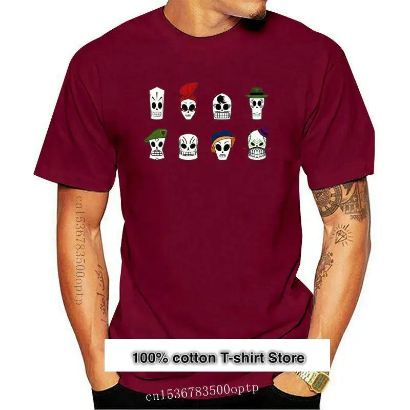 Camiseta con calaveras de Grim Fandango, nueva