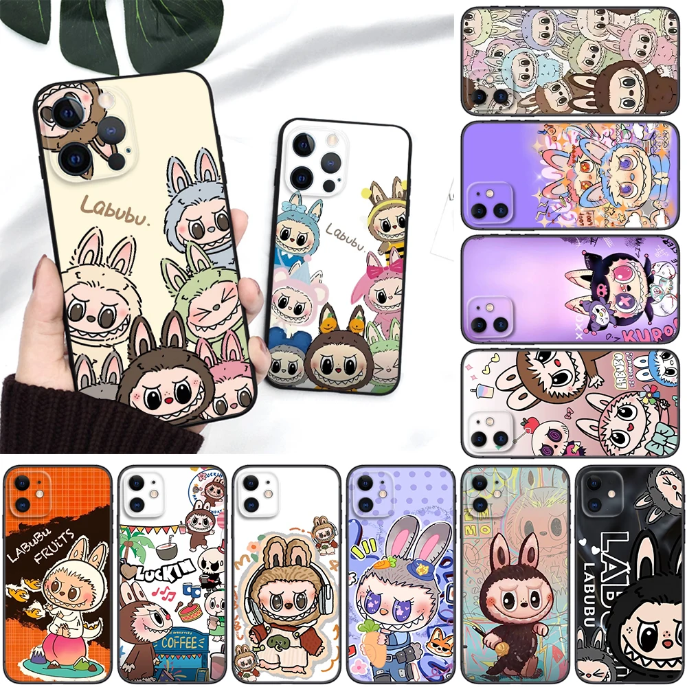 L-labubu cartoon Soft phoneCase for Xiaomi Mi A2 A3 Poco F1 F2 F3 GT M2 M3 M4 M5 C40 X2 X3 NFC X4 pro