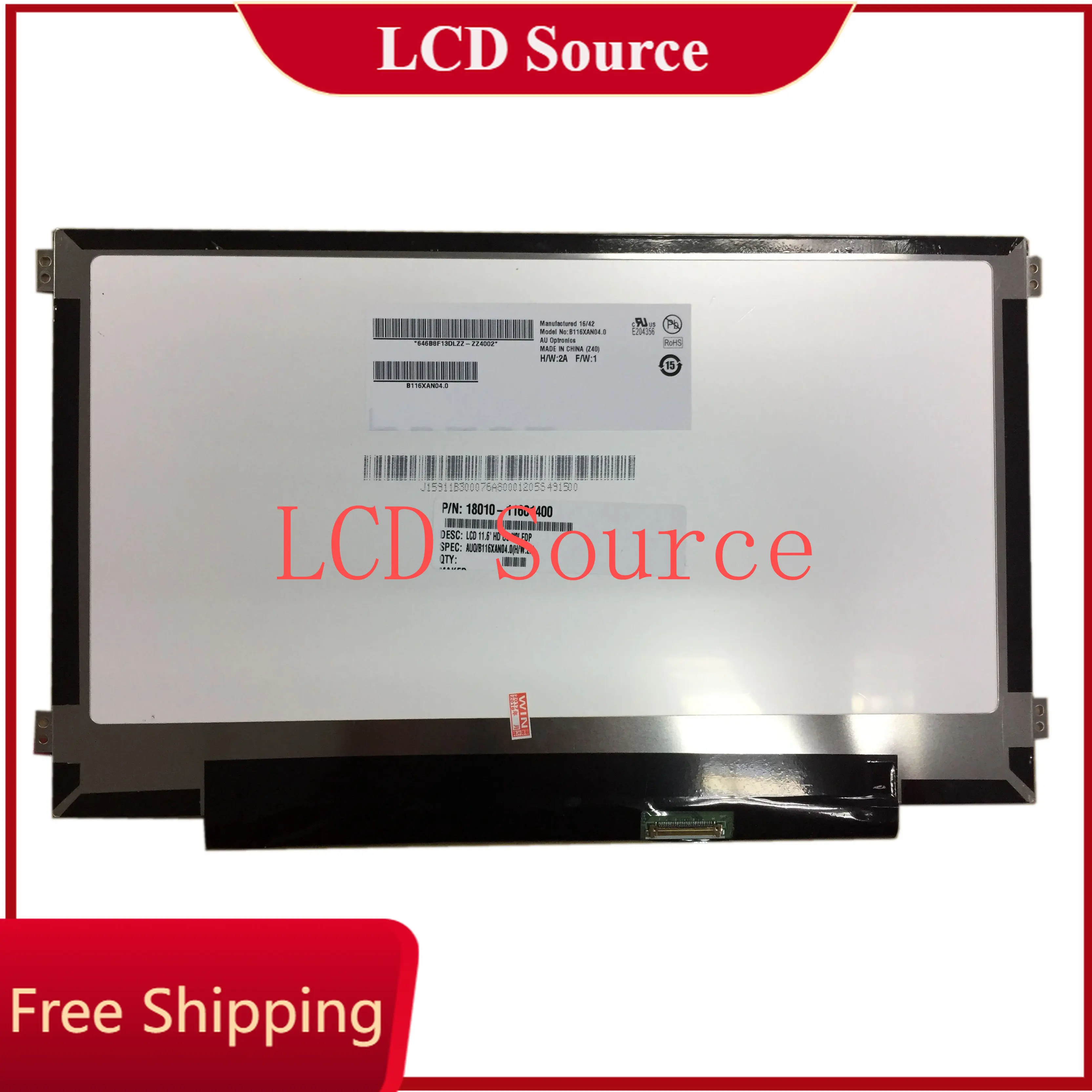 

B116XAN04.0 fit N116BCA-EA1 LTN116AL02 LTN116AL01 IPS LCD Rev.c1 Laptop Screen