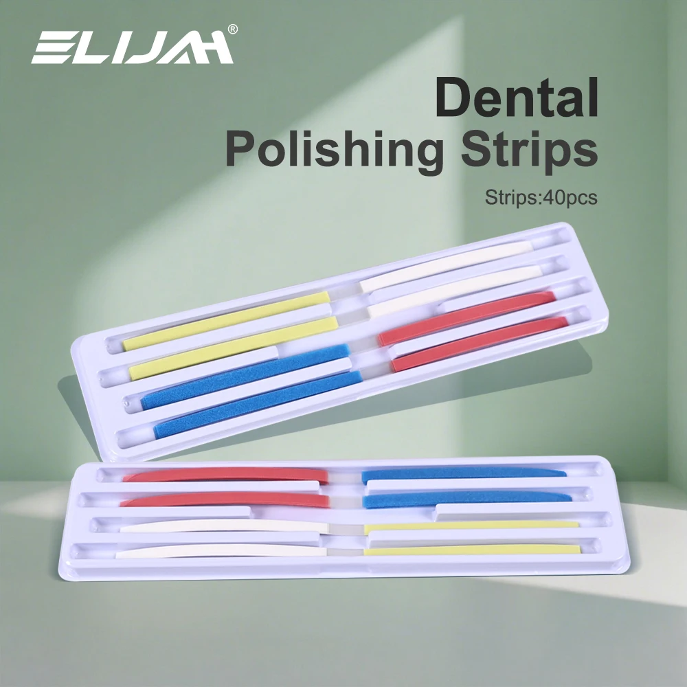 

ELIJAH 40Pcs/Box Dental Polishing Strips Composite Resin Grinding Teeth Surface Finishing Strip Teeth Whitening Materials Tools