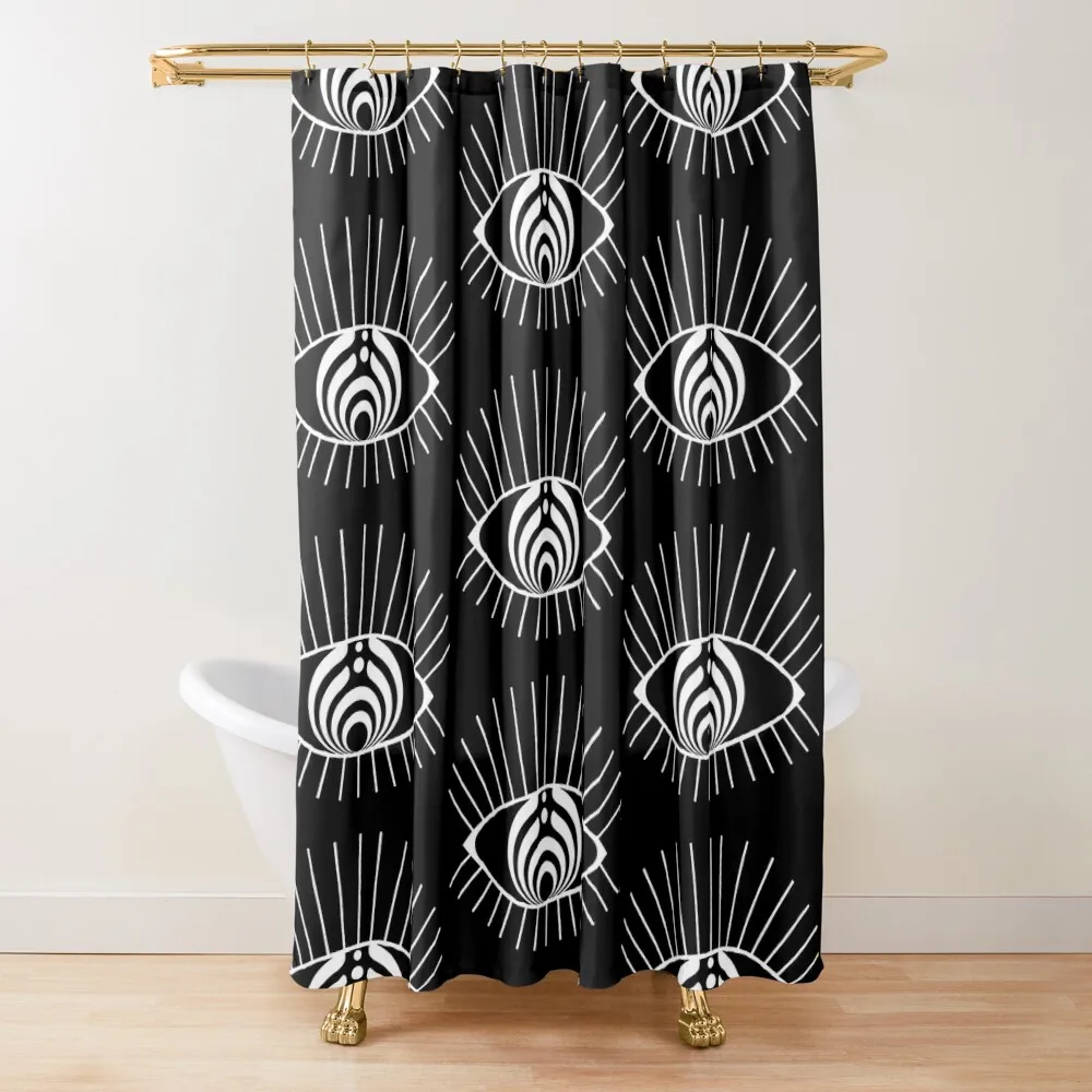 

White Bass Evil Eye Shower Curtain Shower Bathroom Shower For Bathrooms Anime Modern Bathroom Accessories Curtain