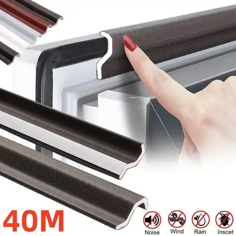 6-40M 여닫이 창 창 씰 테이프 날씨 스트리핑 도어 씰 갭 필러 소음 감소 유물 용 방음 음향 폼 테이프